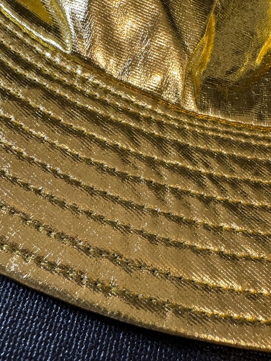 NWT Chic77 Reversible Metallic Gold & Black Bucket Hat One Size main image 11